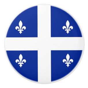 Poignée en céramique avec le drapeau du Québec, Ca