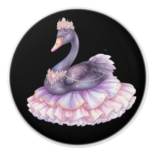 Poignée en céramique Fille du Prince Cygne Noir