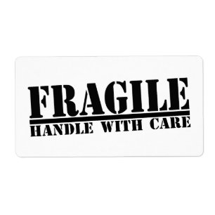 Poignée fragile avec Étiquettes de soins