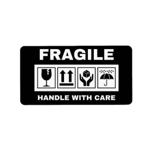 Poignée personnalisée fragile avec Étiquettes de s