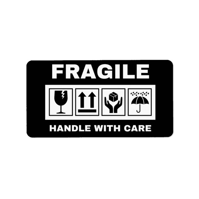 Poignée personnalisée fragile avec Étiquettes de s (Devant)