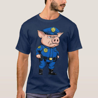 Poignées Policier / Police Cochon T-shirt