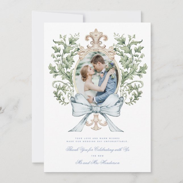 Poignets de feuilles avec Carte de remerciements d (Devant)