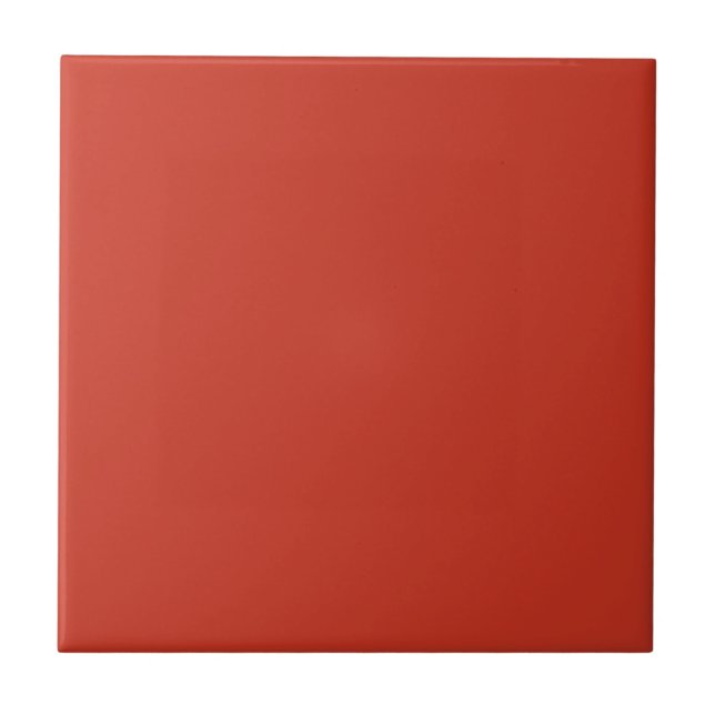 Poinciana Red Orange, Solid Color Dark Scarlet Fliese (Vorderseite)