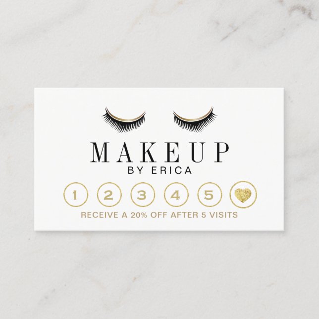 Poinçon moderne de fidélité de maquilleur de (Devant)