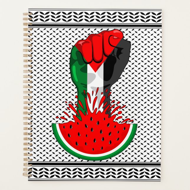 Poing de résistance palestinienne sur le symbole d (Devant)