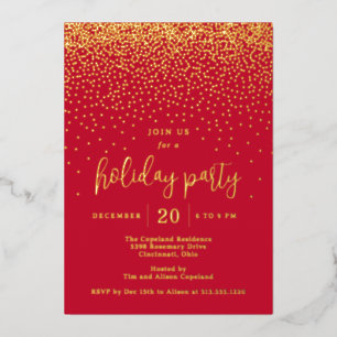 Poings à étincelles Foil Invitation de fête de vac