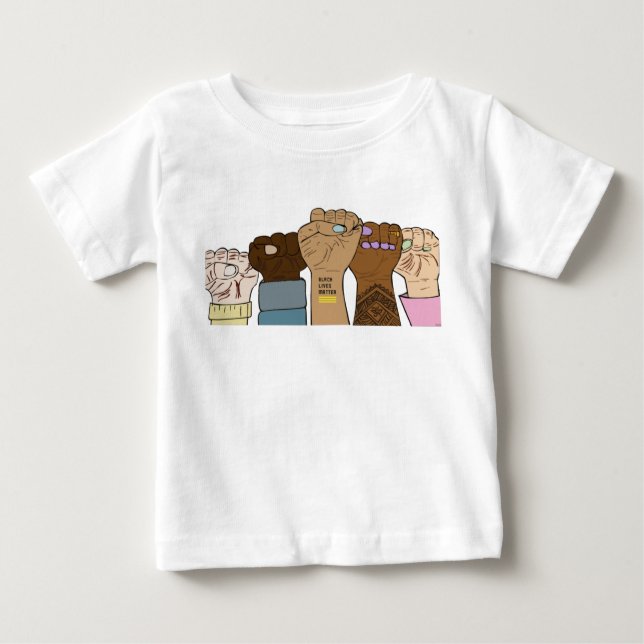 Poings d'alimentation / T-shirt bébé BLM Toddler (Devant)