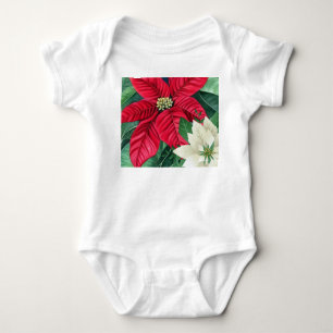 Poinsettia Baby Strampler