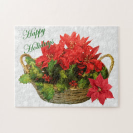 Poinsettia Basket
