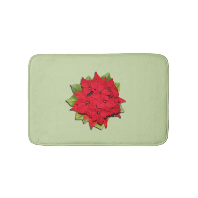 Poinsettia-Blume für Feiertage Badematte (Vorderseite)