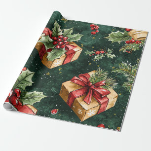 Poinsettia Blumenweihnachtsmuster (11) Geschenkpapier