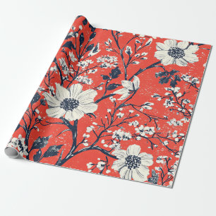 Poinsettia Blumenweihnachtsmuster (18) Geschenkpapier