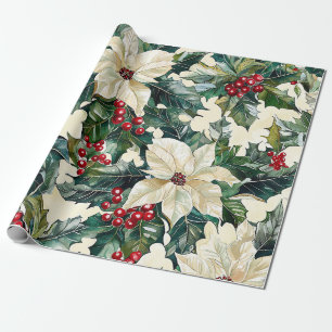 Poinsettia Blumenweihnachtsmuster (19) Geschenkpapier