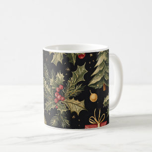 Poinsettia Blumenweihnachtsmuster (22) Kaffeetasse