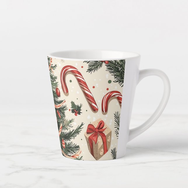 Poinsettia Blumenweihnachtsmuster (4) Milchtasse (Rechts)