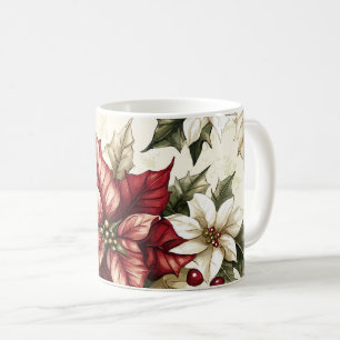 Poinsettia Blumenweihnachtsmuster (5) Kaffeetasse