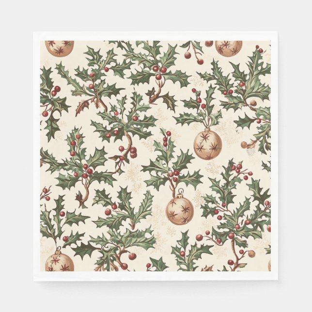 Poinsettia Blumenweihnachtsmuster (6) Serviette (Vorderseite)