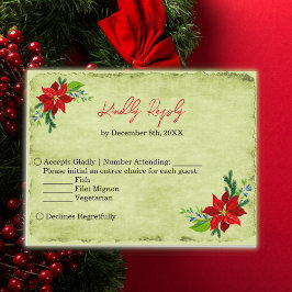 Poinsettia Bouquet, carte postale Vintage RSV