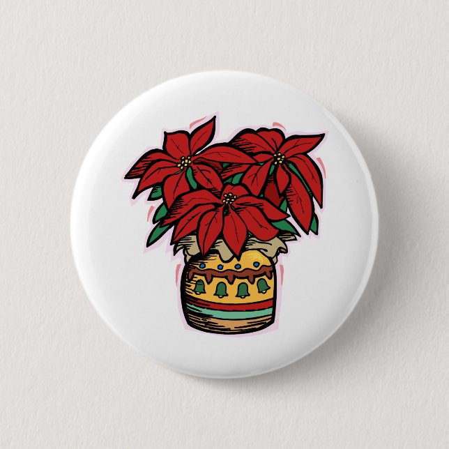 Poinsettia Button (Vorderseite)