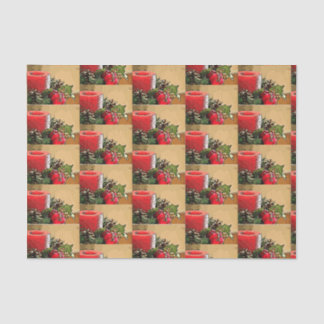 Poinsettia Candle Seidenpapier