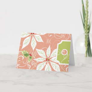 Poinsettia    Cartes de voeux Pink Holiday