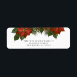 Poinsettia Christmas Address Labels<br><div class="desc">Poinsettia Christmas Address Labels</div>