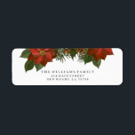 Poinsettia Christmas Address Labels<br><div class="desc">Poinsettia Christmas Address Labels</div>
