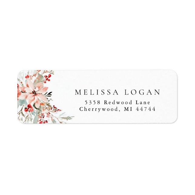 Poinsettia Christmas floral Wedding design pink (Vorne)