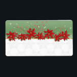 Poinsettia Christmas Kitchen Labels<br><div class="desc">Von der Küche der Etiketten für Ihre Weihnachtsgötter. Selbstknüppel und in verschiedenen Größen! Großartige Ferienlabels für Ihre Cookie Tracks! Maßgeschneiderte Weihnachtsmarken.</div>
