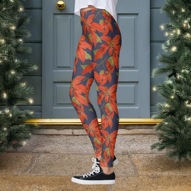 Poinsettia Christmas Leggings (Von Creator hochgeladen)