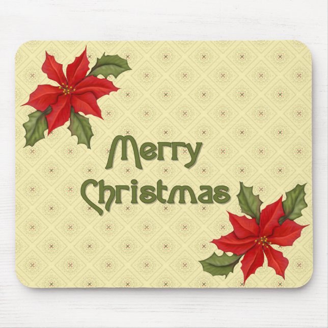 Poinsettia Christmas Mousepad (Vorne)