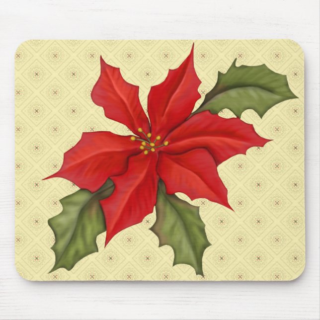 Poinsettia Christmas Mousepad (Vorne)