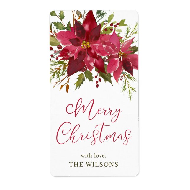 Poinsettia Christmas Personalisiert (Vorne)