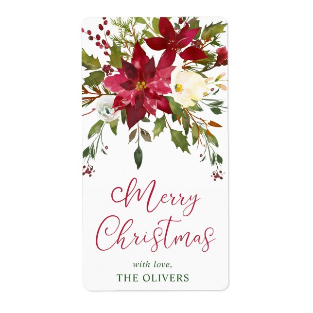 Poinsettia Christmas Personalisiert (Vorne)