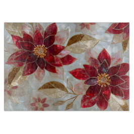 Poinsettia Christmas Schneidebrett