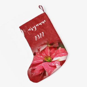 Poinsettia Christmas Strumpf Red - Persönlich gest Kleiner Weihnachtsstrumpf