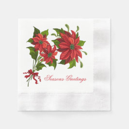 Poinsettia Cocktail Serviette