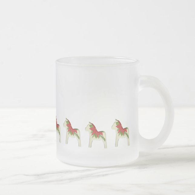 Poinsettia Dala Horse Cidre Chaud Mug (Droit)