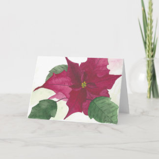 Poinsettia de carte de voeux de Noël florale