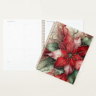 Poinsettia d'encre d'alcool floral festif personna