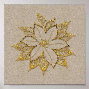 Poinsettia Dezember-Blume Poster