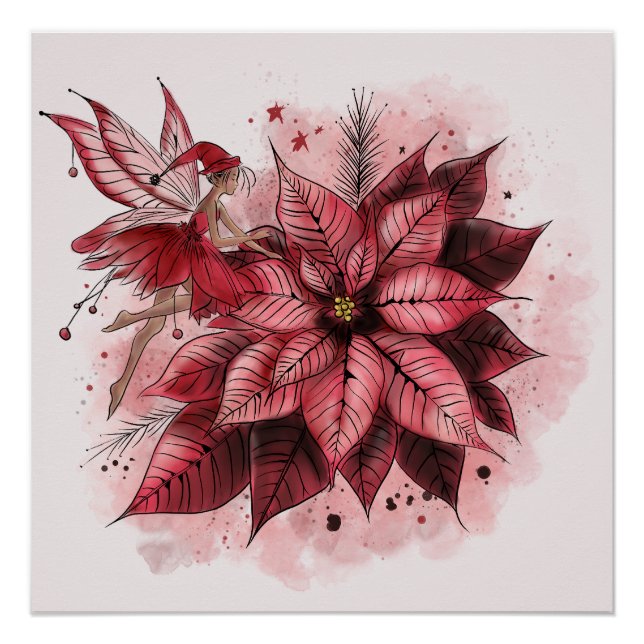 Poinsettia Fairy Poster (Vorderseite)