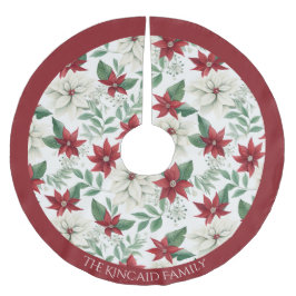 Poinsettia Familienname Weihnachtsbaumdekor Polyester Weihnachtsbaumdecke