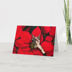 Poinsettia Fee, Poinsettia, Weihnachten Karte