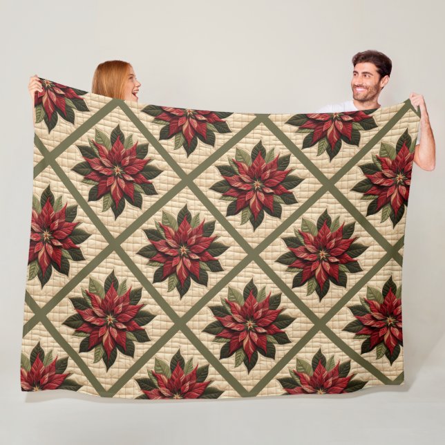 Poinsettia Fleece Blanket (Beispiel)