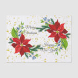 Poinsettia Floral Bouquet, Decoupage Christmas Seidenpapier<br><div class="desc">Passen Sie dieses "Poinsettia BlumenBouquet, Decoupage Weihnachtszettel" an, um eine besondere Touch hinzuzufügen. Für weitere Anpassungen klicken Sie bitte auf den Link "Personalisieren" und verwenden Sie unser Design-Tool, um diese Vorlage zu ändern. Wenn Sie Hilfe benötigen, kontaktieren Sie mich bitte.</div>