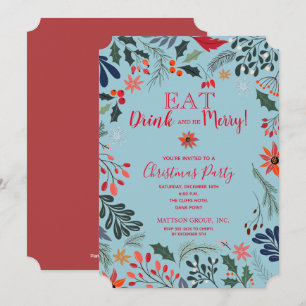 Poinsettia Floral Noël Invitations