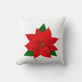 Poinsettia Flower Kissen
