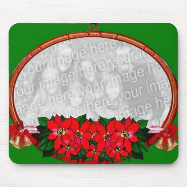 Poinsettia Foto Frame Mousepad (Vorne)